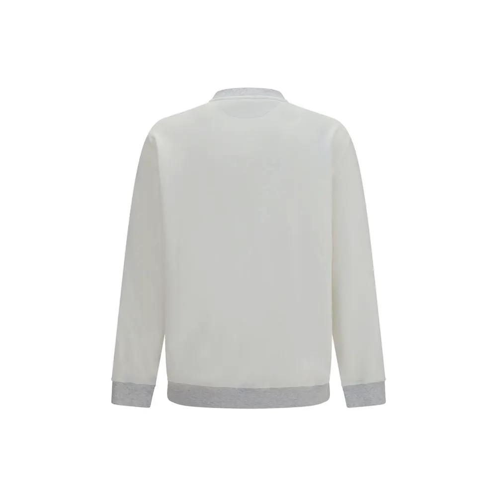 Brunello Cucinelli White Cotton Sweatshirt