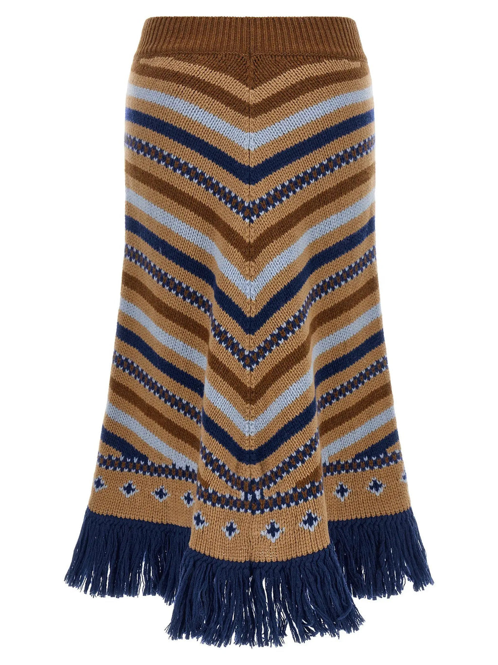 Alanui Multicolor Virgin Wool Midi Skirt