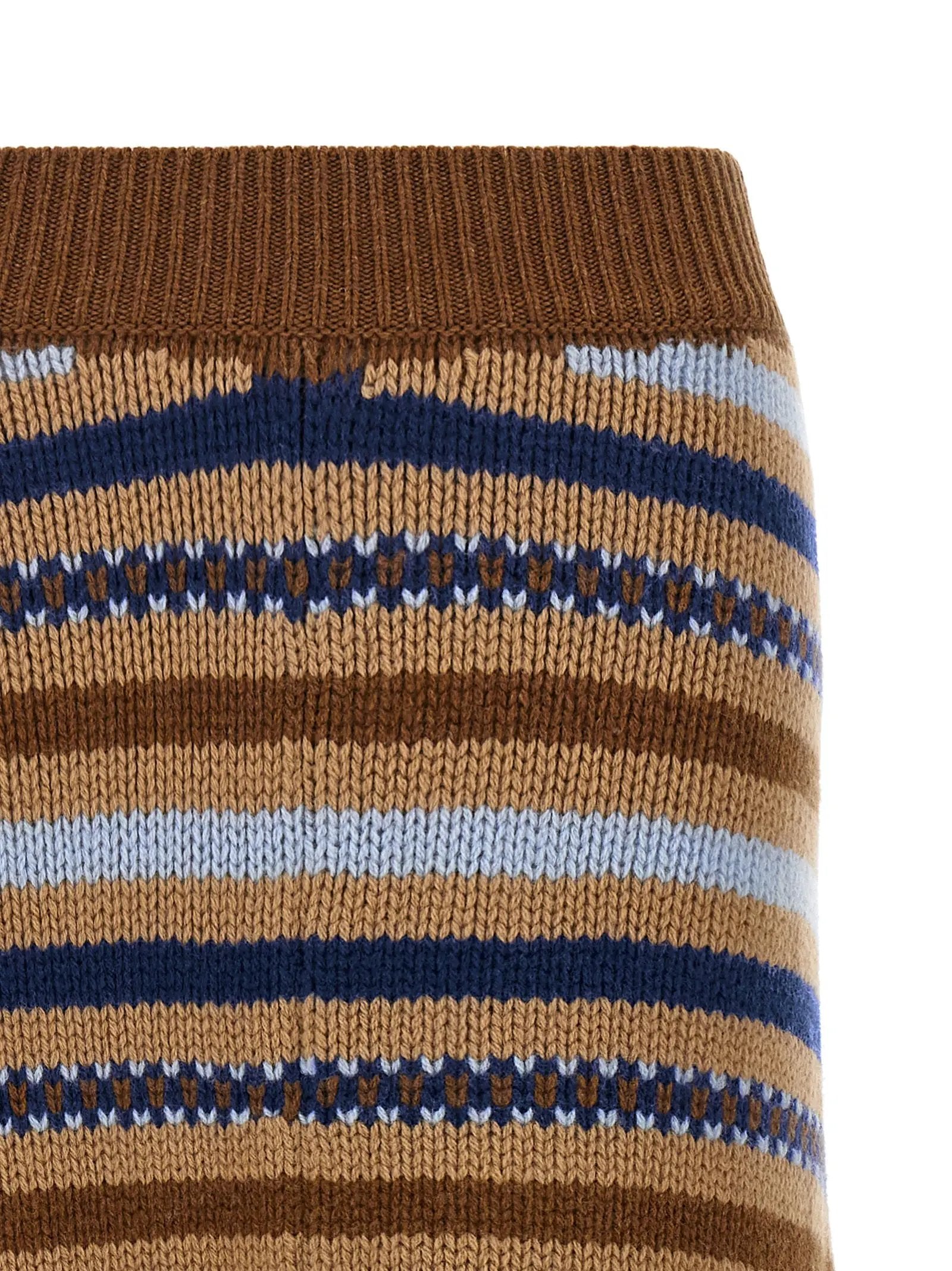 Alanui Multicolor Virgin Wool Midi Skirt