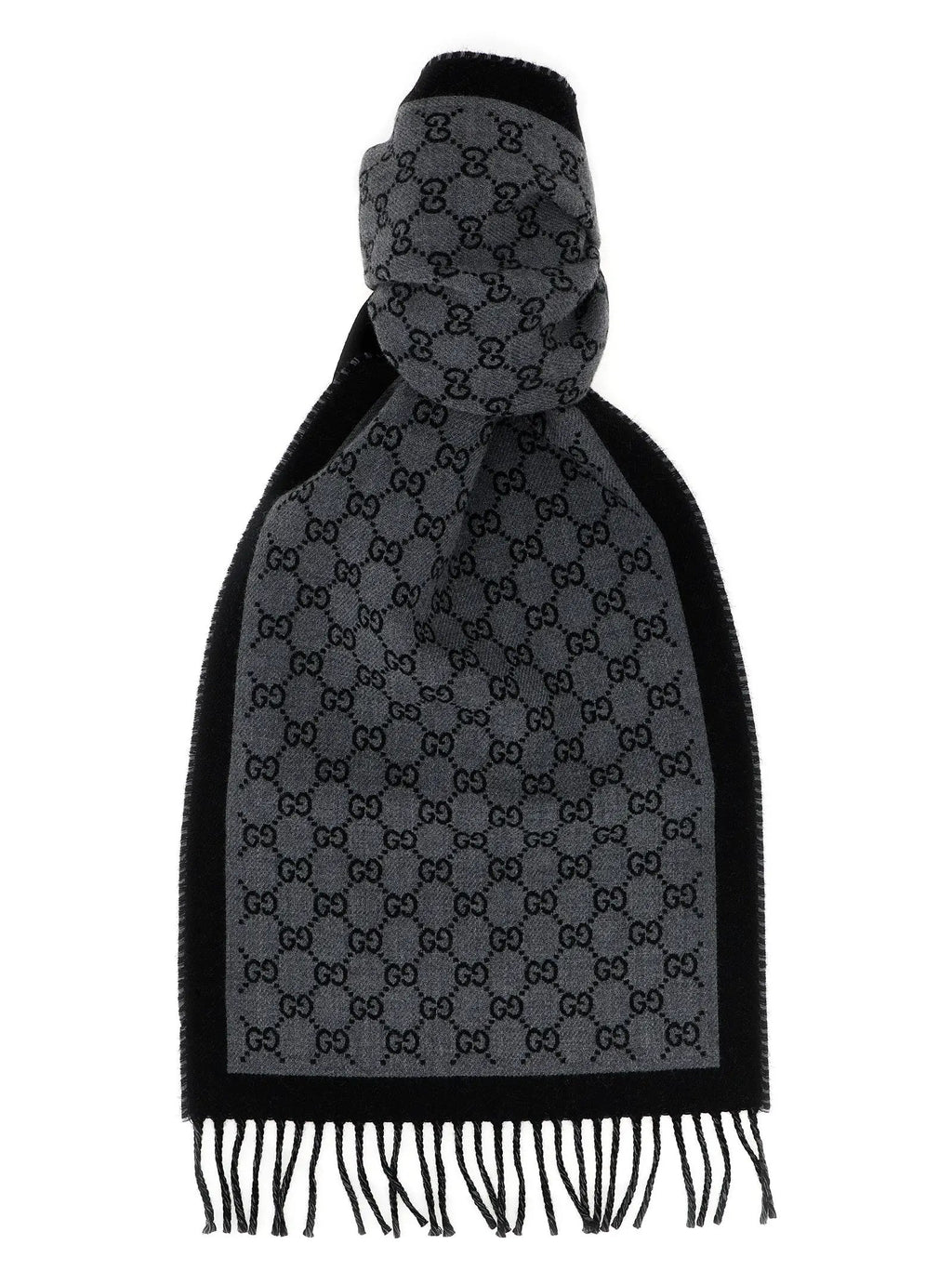 Gucci Gray Wool Scarf