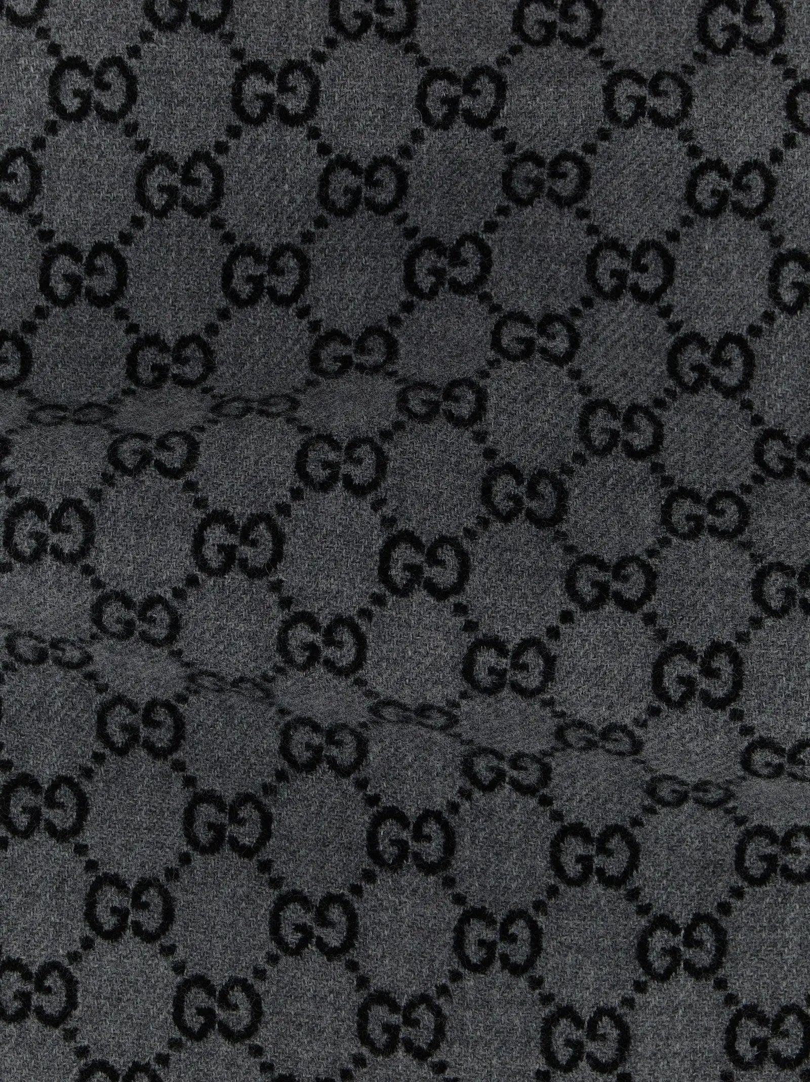Gucci Gray Wool Scarf