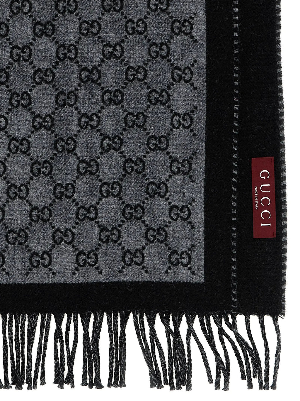 Gucci Gray Wool Scarf