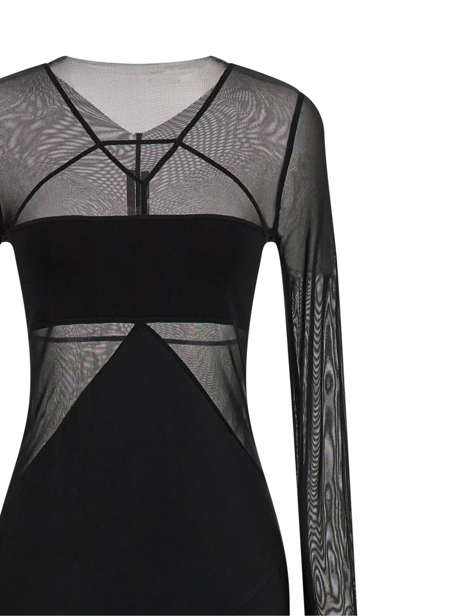Rick Owens Black Nylon Long Dress