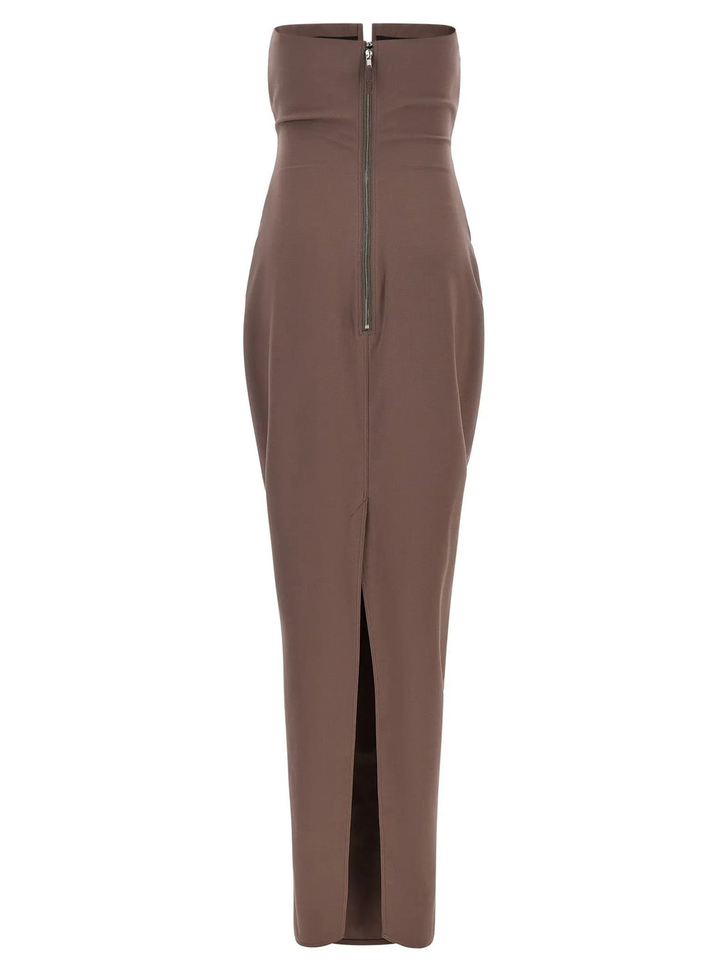 Rick Owens Brown Wool Long Dress