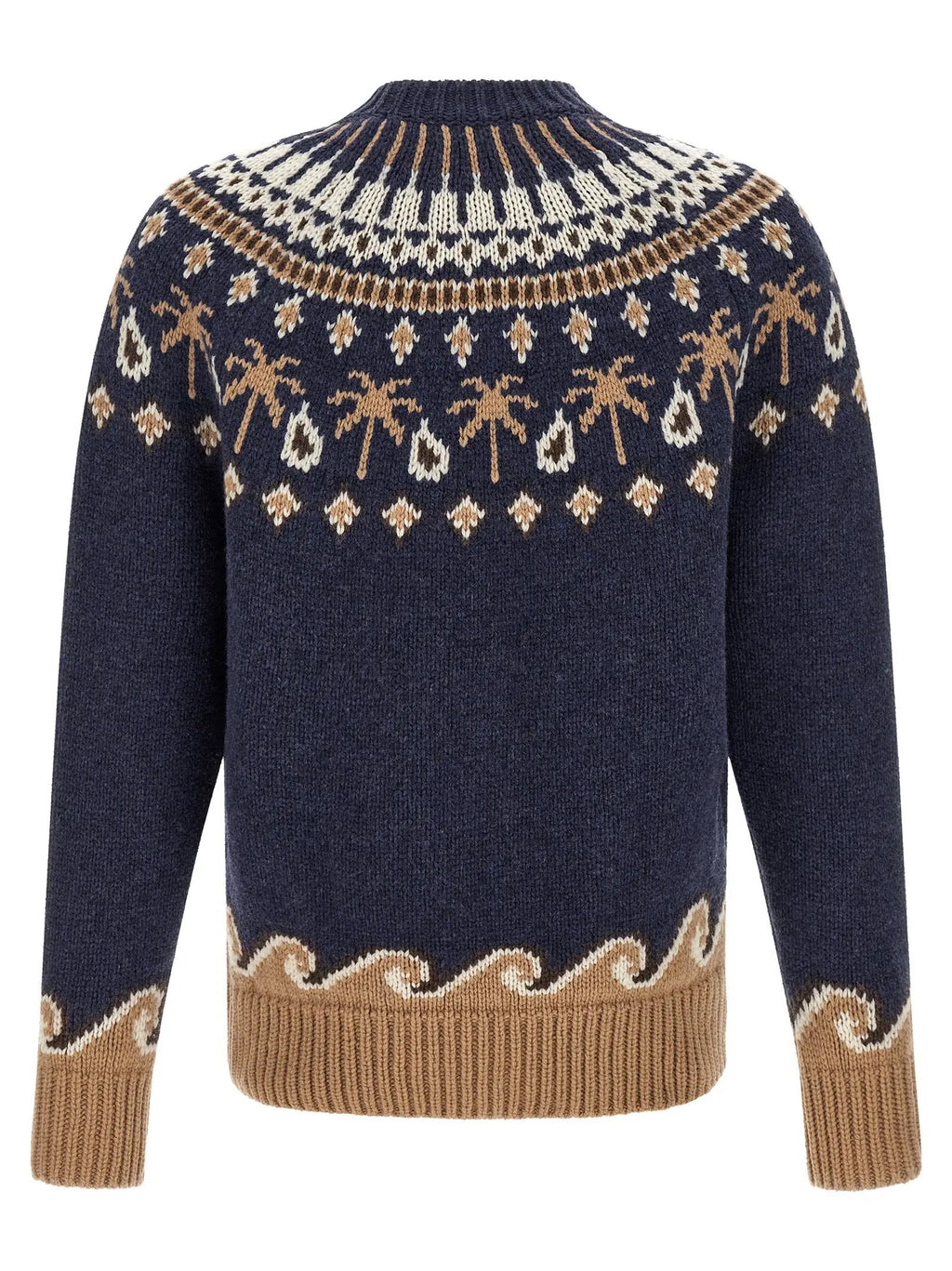 Alanui Blue Virgin Wool Cardigan