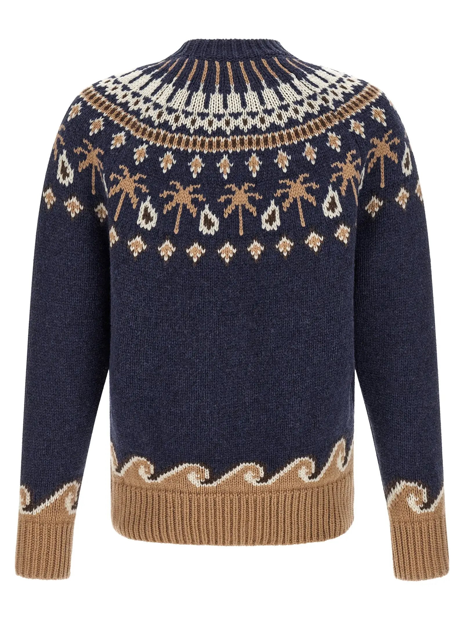 Alanui Blue Virgin Wool Cardigan