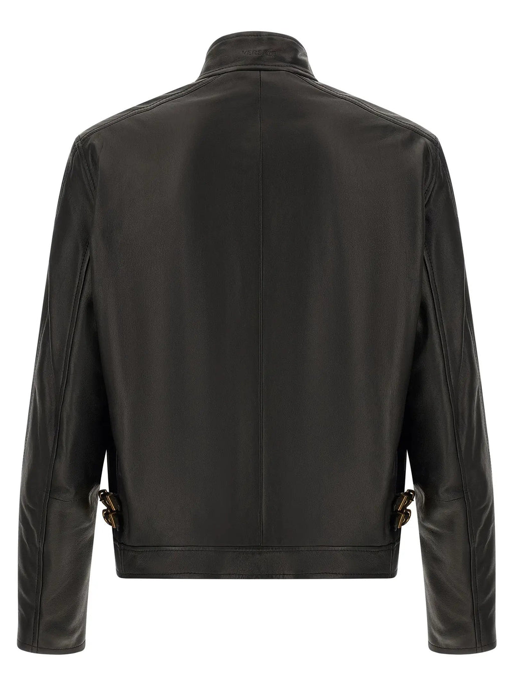 Versace Black Lamb Leather Leather Jacket