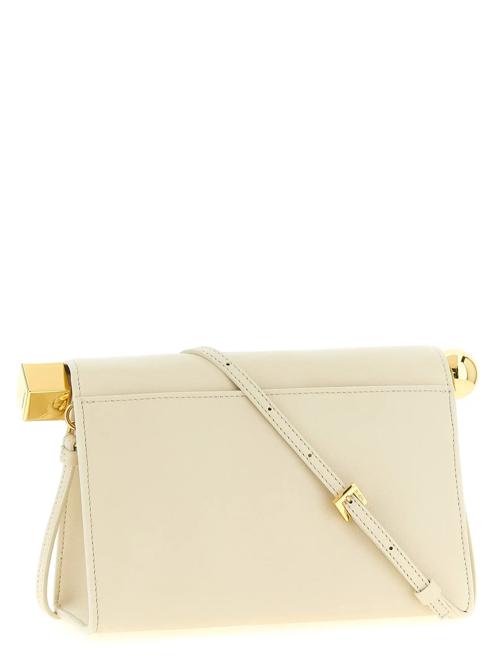 Jacquemus White Lamb Leather Clutch Bag