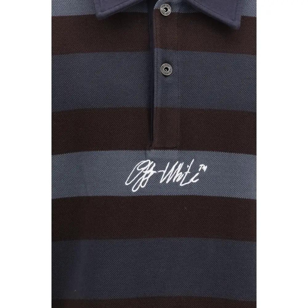 Off-White Multicolor Cotton Polo Shirt