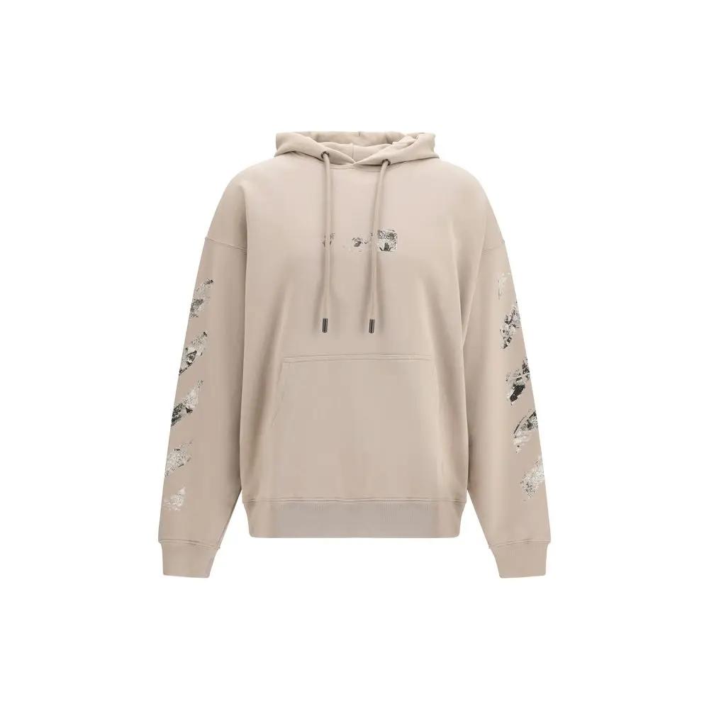 Off-White Beige Cotton Sweatshirt