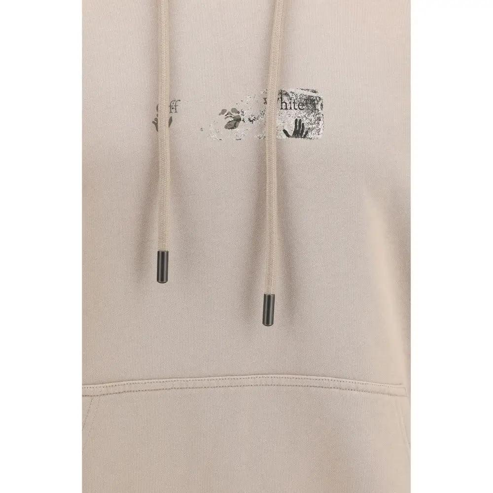Off-White Beige Cotton Sweatshirt