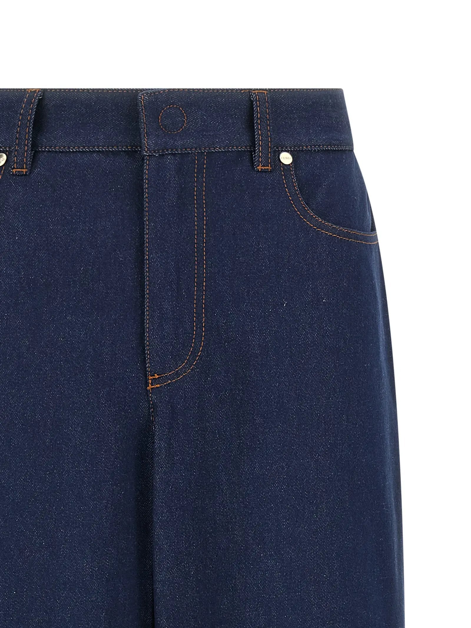 Fendi Fendi Blue Cotton Jeans Denim