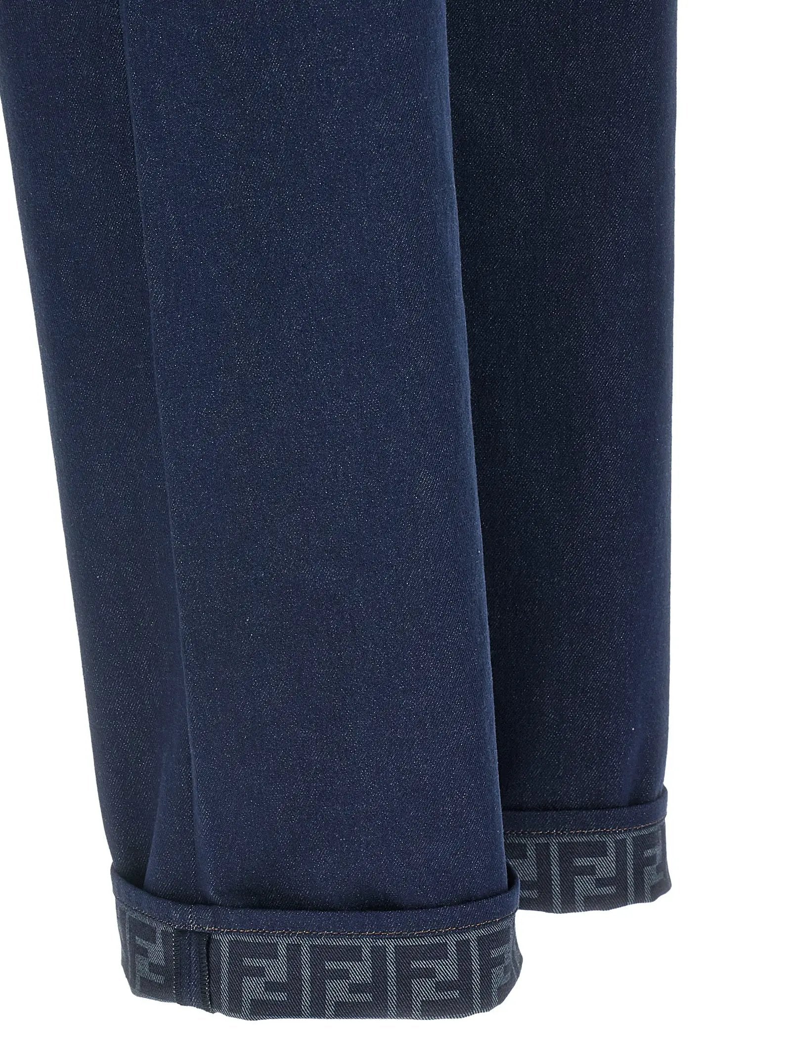 Fendi Fendi Blue Cotton Jeans Denim