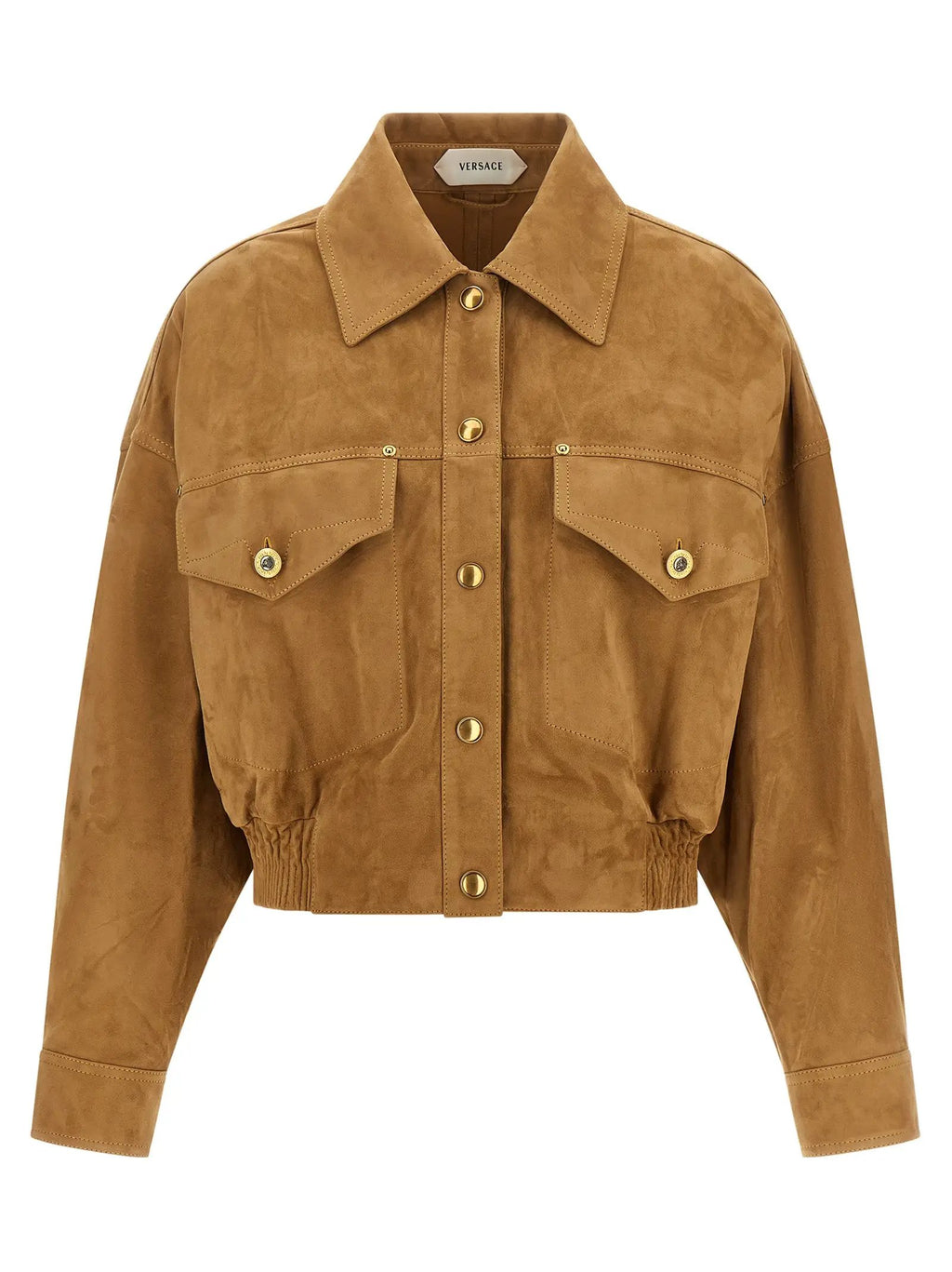 Versace Versace Brown Lamb Leather Leather Jacket
