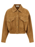 Versace Versace Brown Lamb Leather Leather Jacket