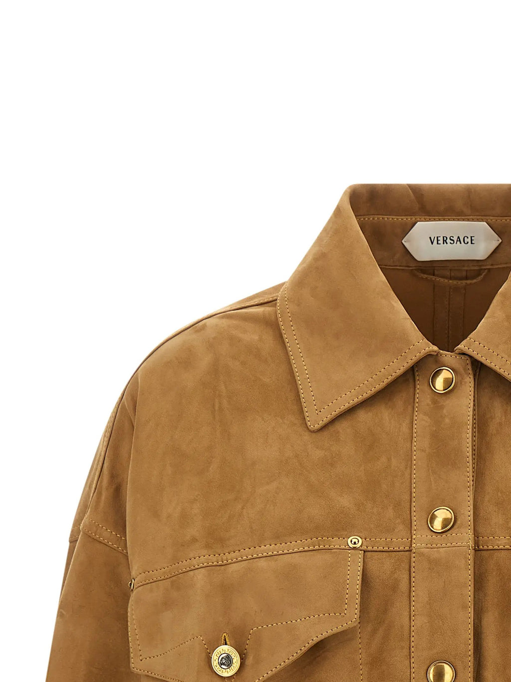 Versace Versace Brown Lamb Leather Leather Jacket