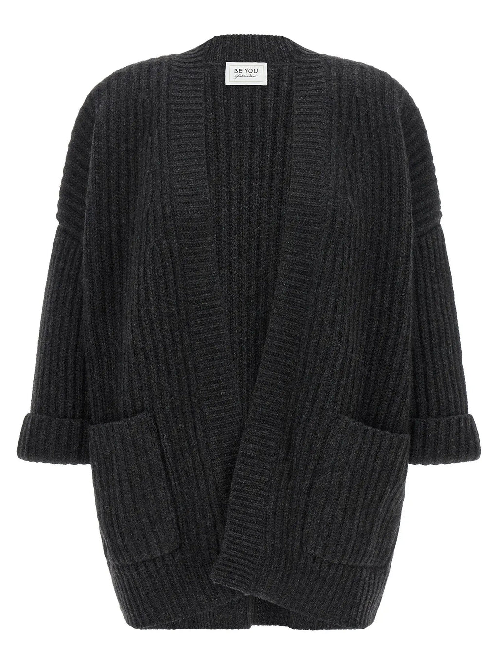 BE YOU BE YOU Gray Cashmere Cardigan