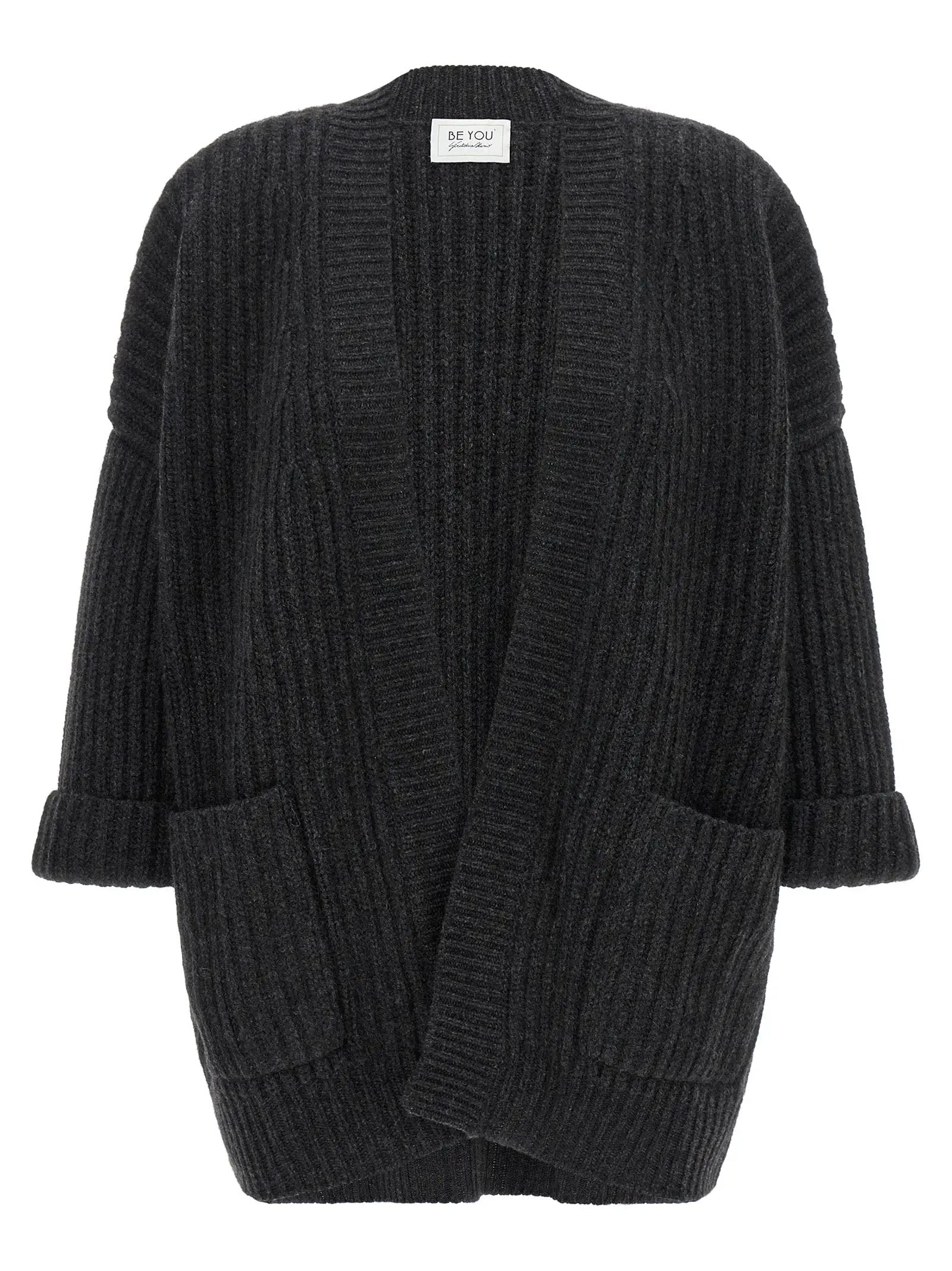 BE YOU BE YOU Gray Cashmere Cardigan
