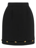 Versace Versace Black Virgin Wool Long Skirt
