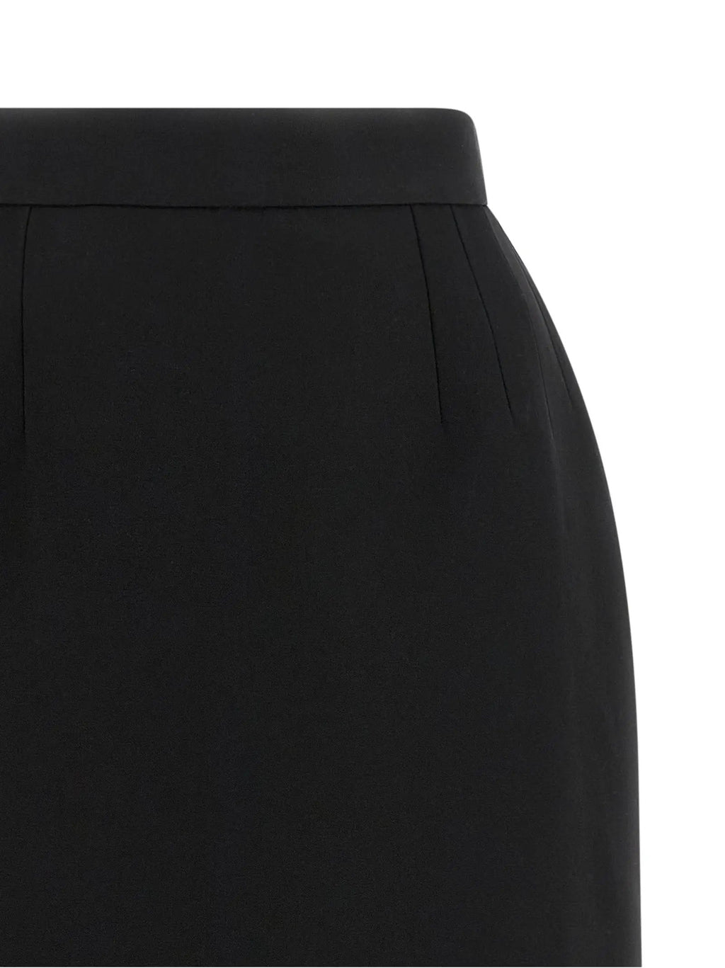 Versace Versace Black Virgin Wool Long Skirt