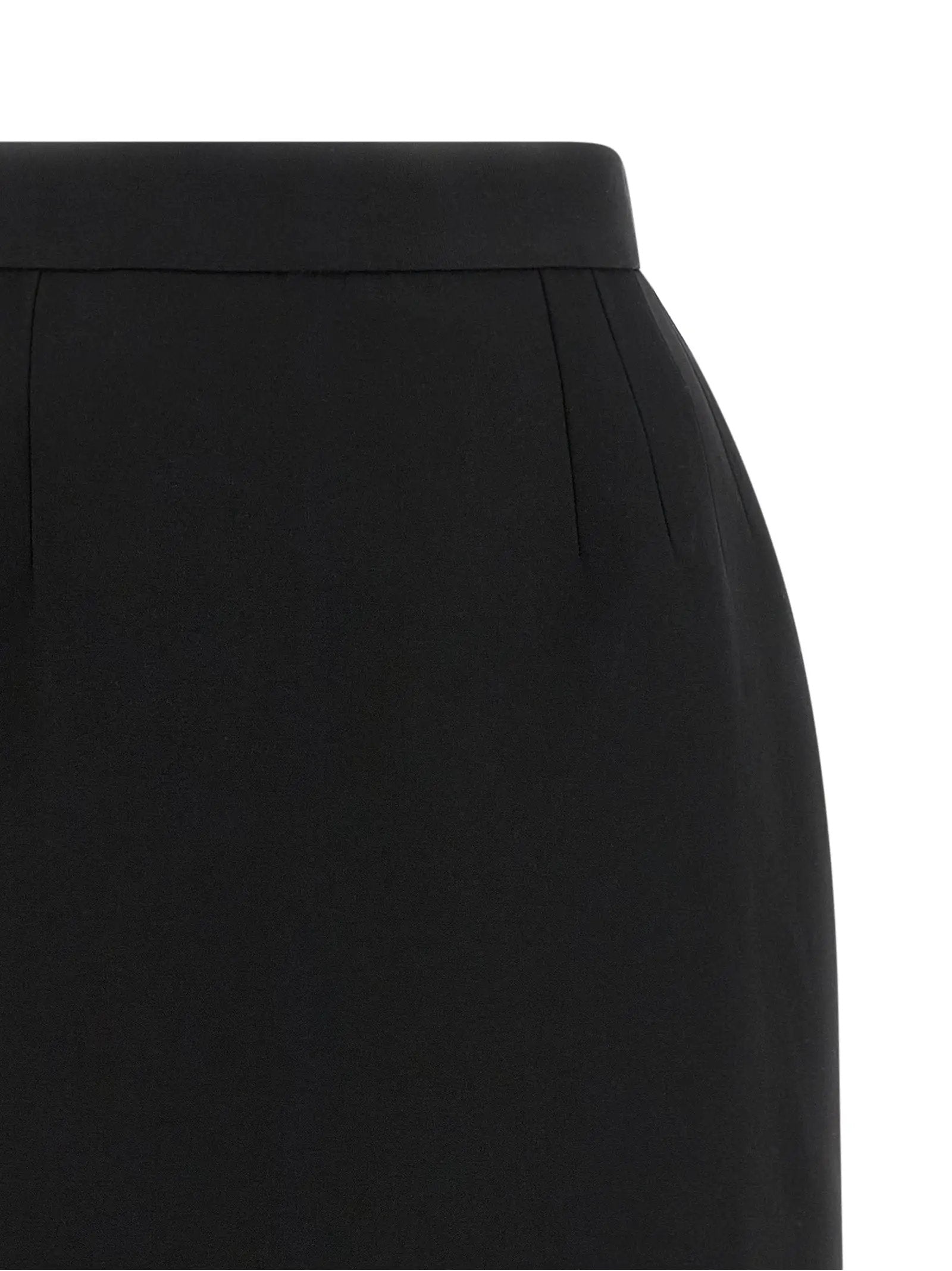 Versace Versace Black Virgin Wool Long Skirt