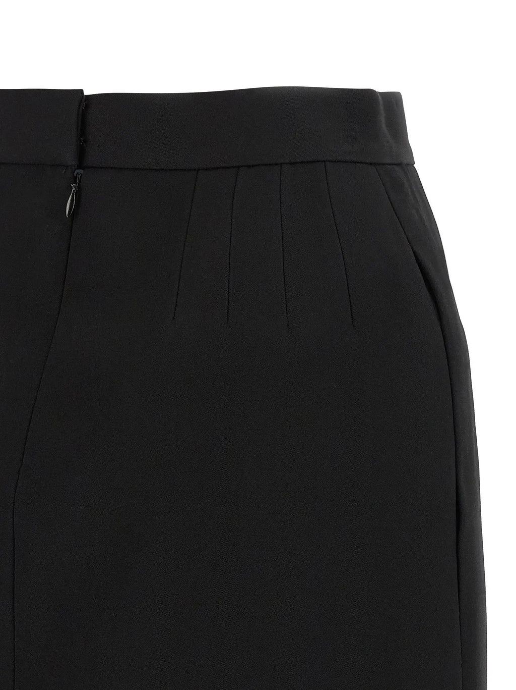 Versace Versace Black Virgin Wool Long Skirt
