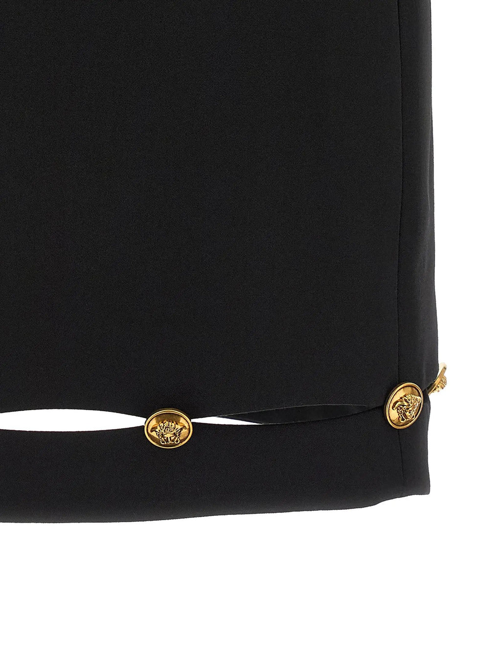 Versace Versace Black Virgin Wool Long Skirt