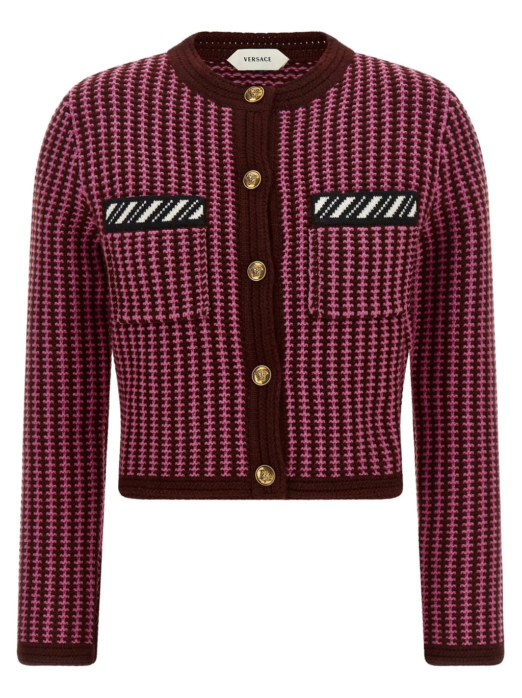 Versace Versace Multicolor Virgin Wool Cardigan