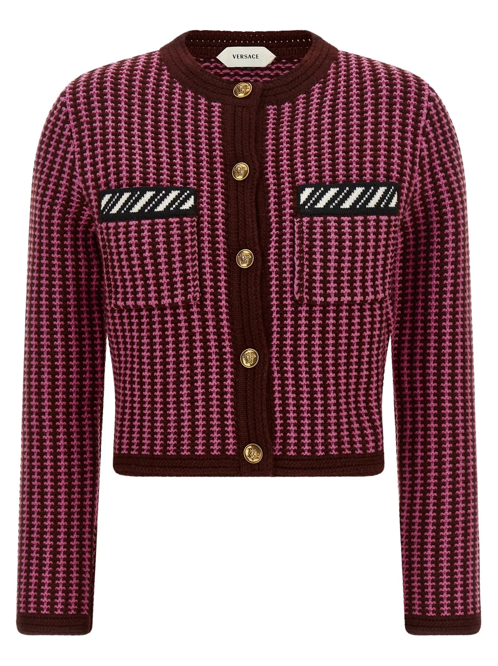 Versace Versace Multicolor Virgin Wool Cardigan