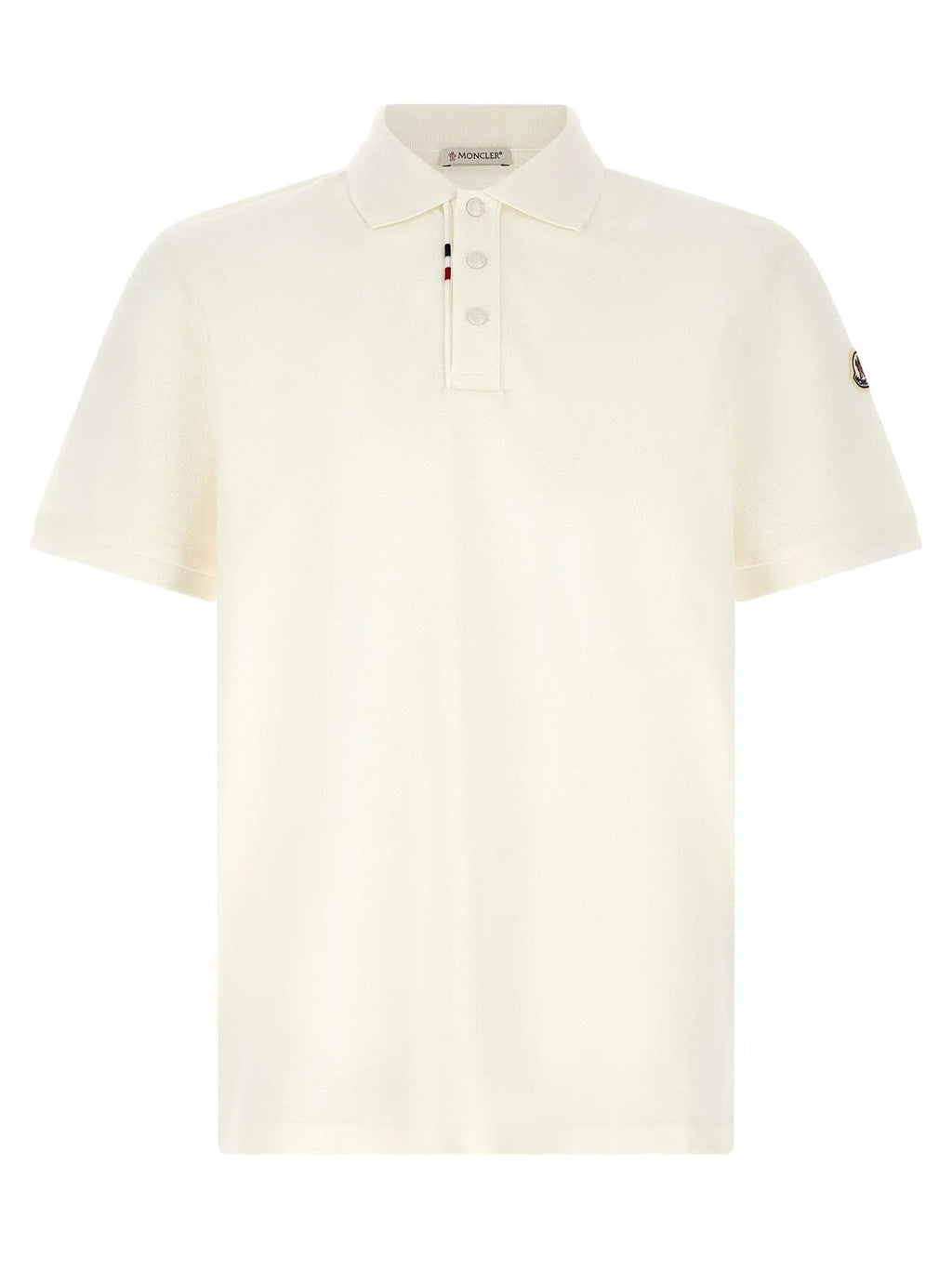 Moncler Moncler White Cotton Polo Shirt