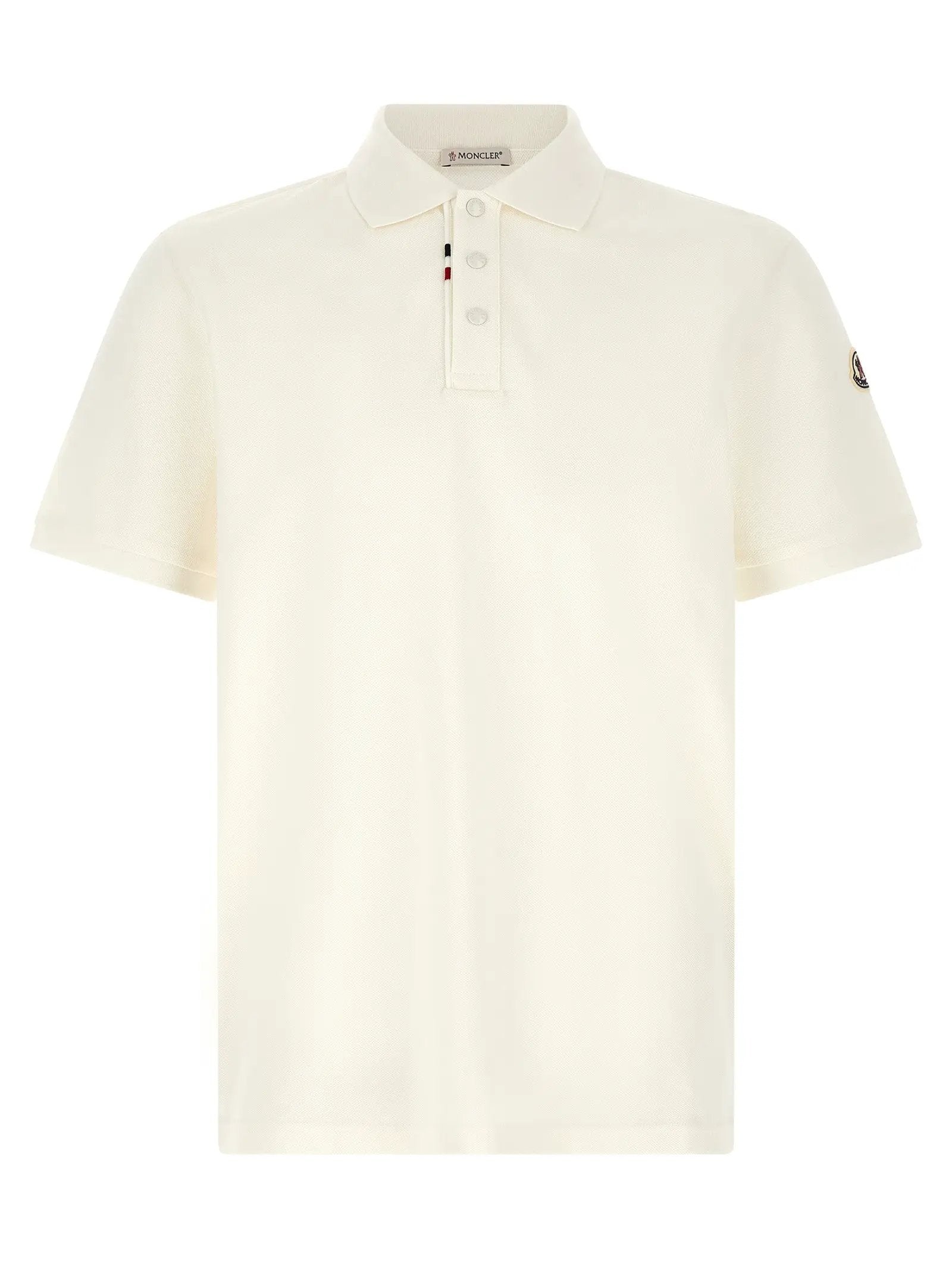 Moncler Moncler White Cotton Polo Shirt