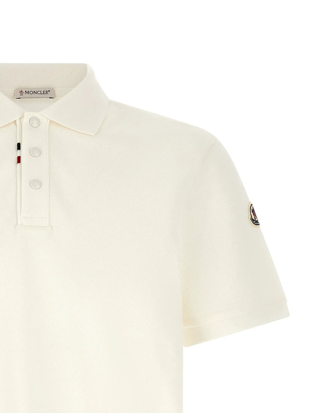 Moncler Moncler White Cotton Polo Shirt