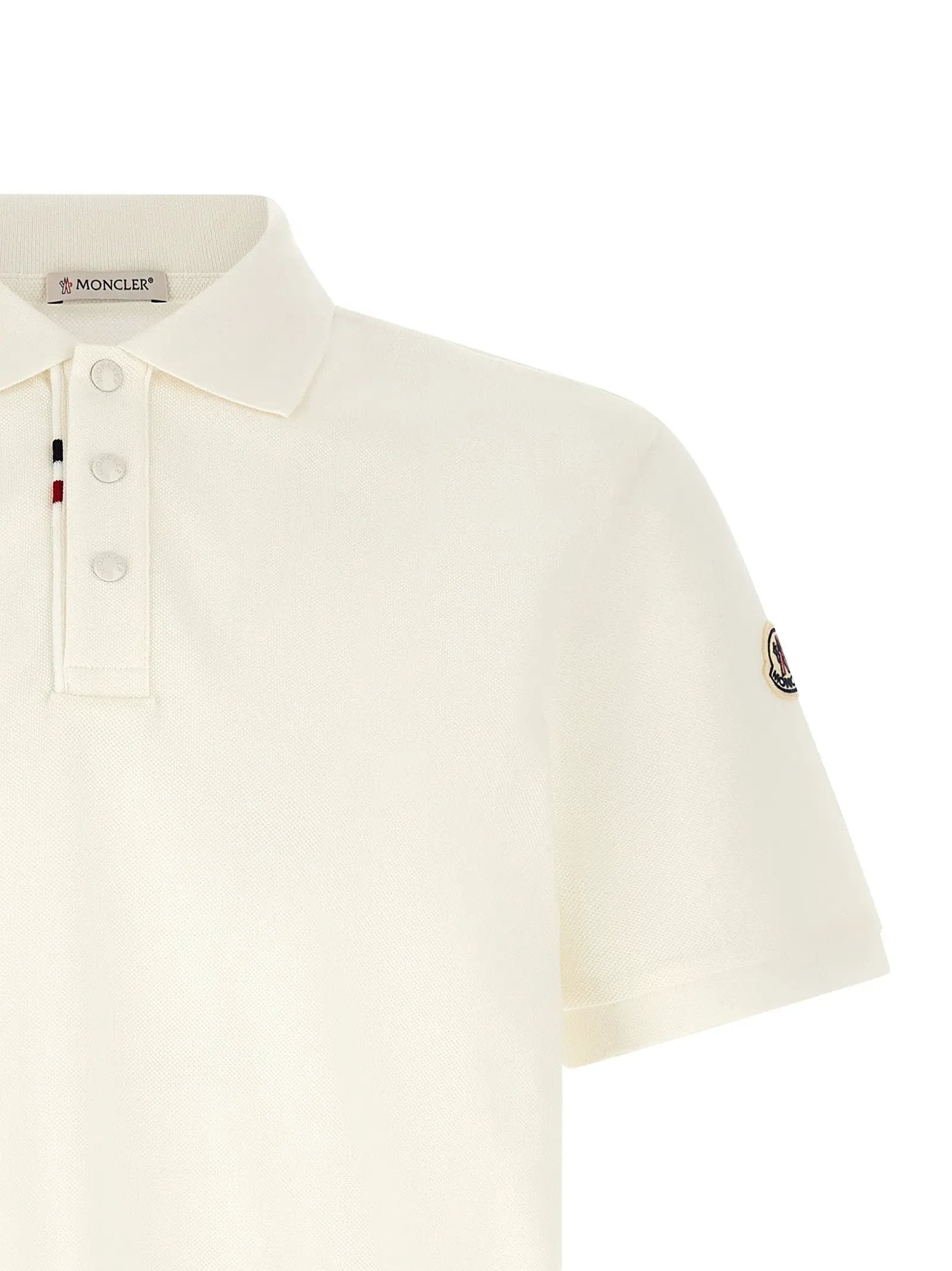 Moncler Moncler White Cotton Polo Shirt