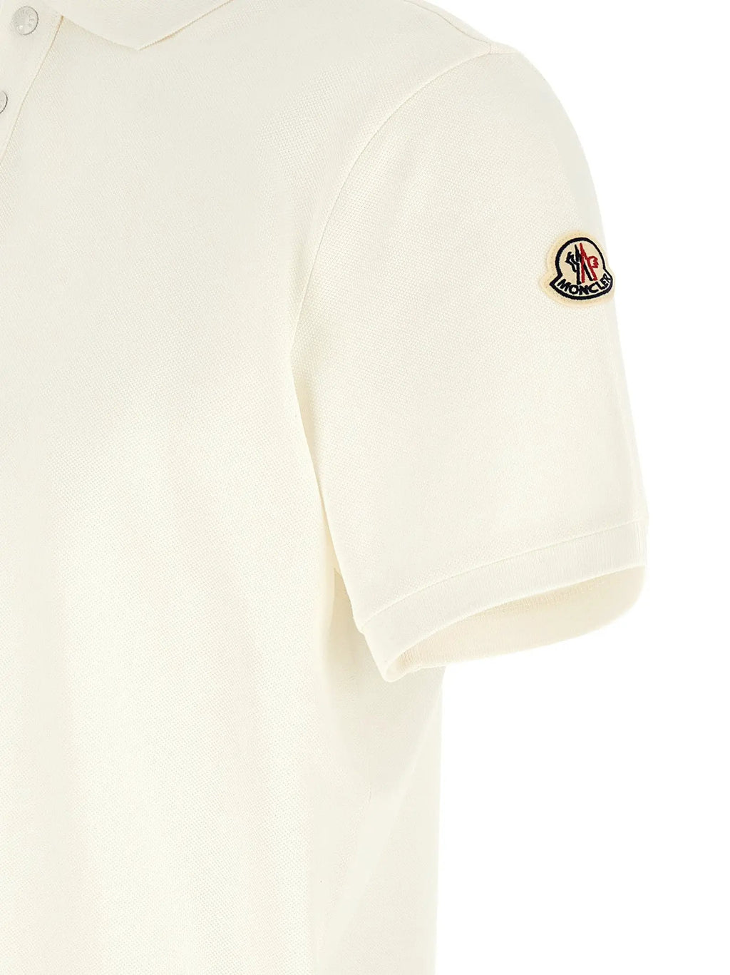Moncler Moncler White Cotton Polo Shirt
