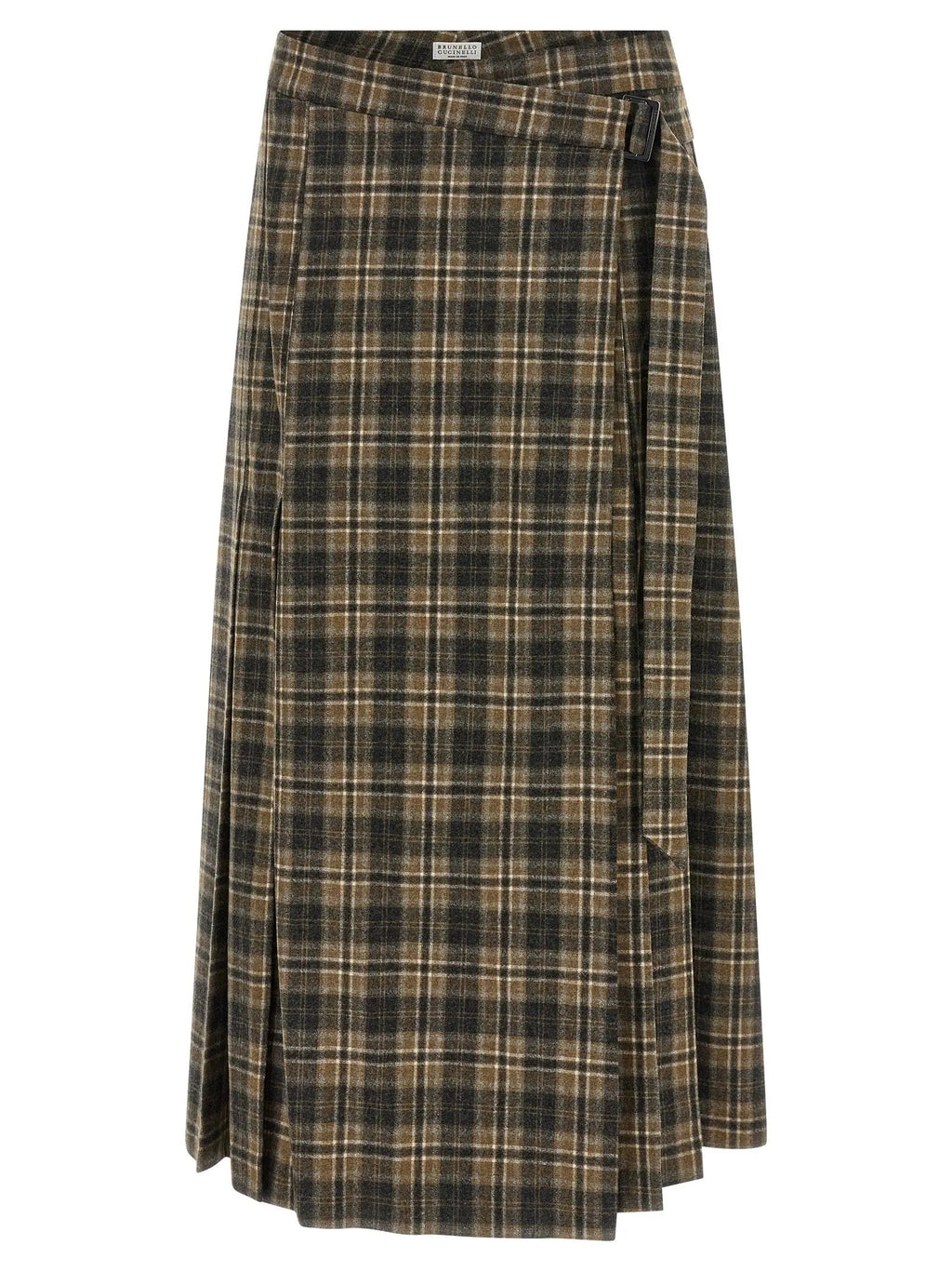 Brunello Cucinelli Brunello Cucinelli Brown Virgin Wool Mini Skirt