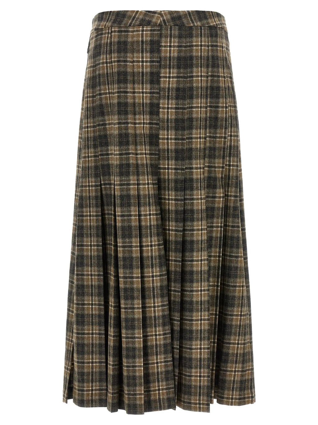 Brunello Cucinelli Brunello Cucinelli Brown Virgin Wool Mini Skirt
