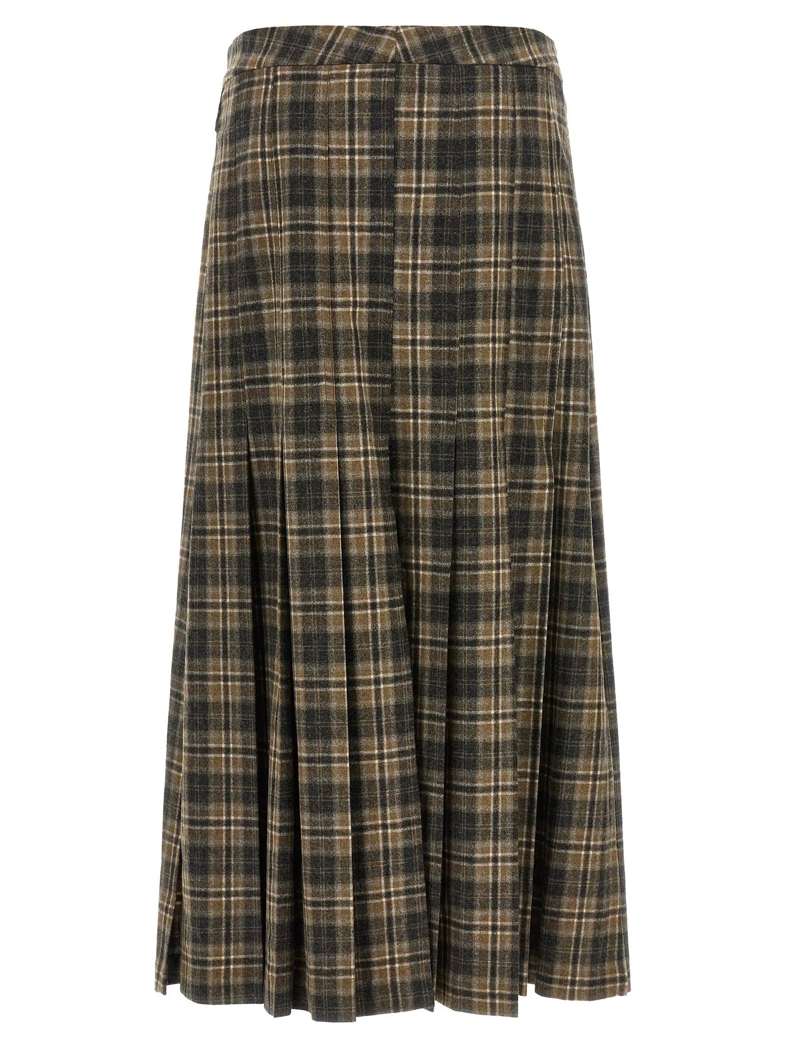 Brunello Cucinelli Brunello Cucinelli Brown Virgin Wool Mini Skirt