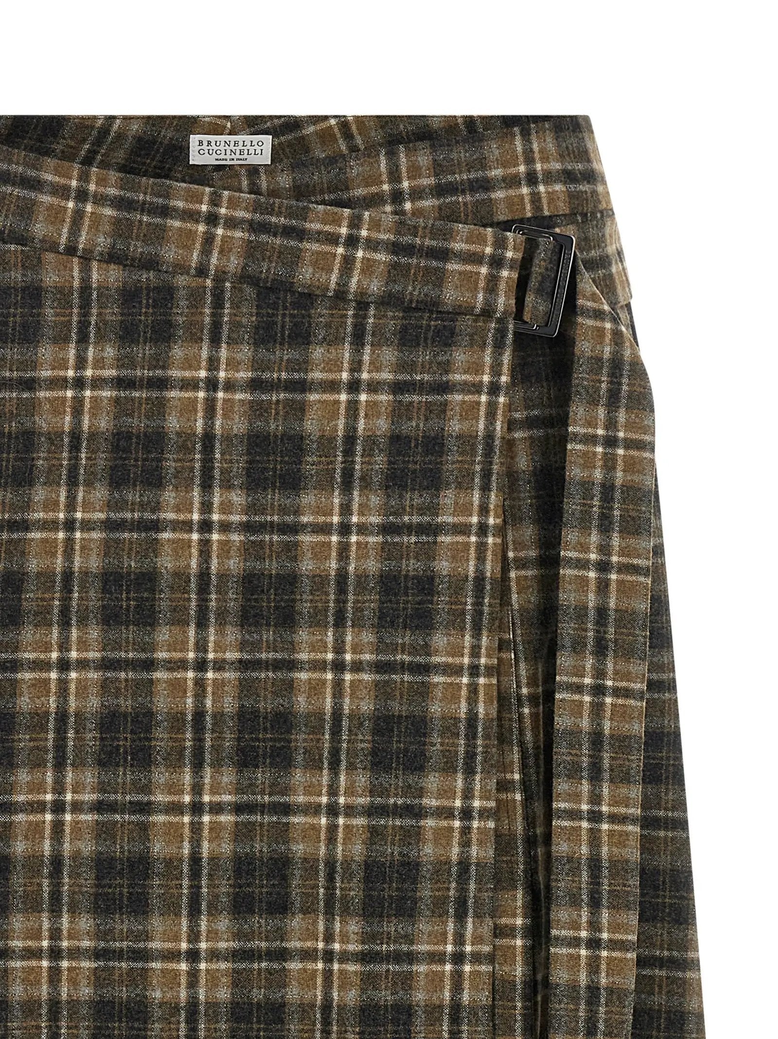 Brunello Cucinelli Brunello Cucinelli Brown Virgin Wool Mini Skirt