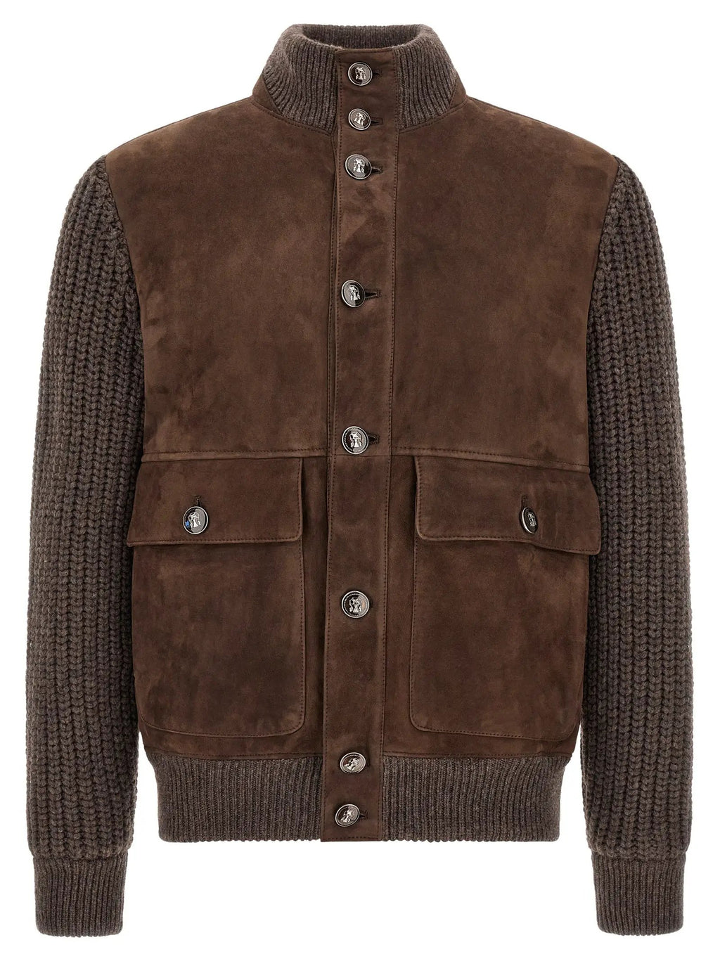 Brunello Cucinelli Brunello Cucinelli Brown Lamb Leather Leather Jacket