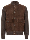 Brunello Cucinelli Brunello Cucinelli Brown Lamb Leather Leather Jacket