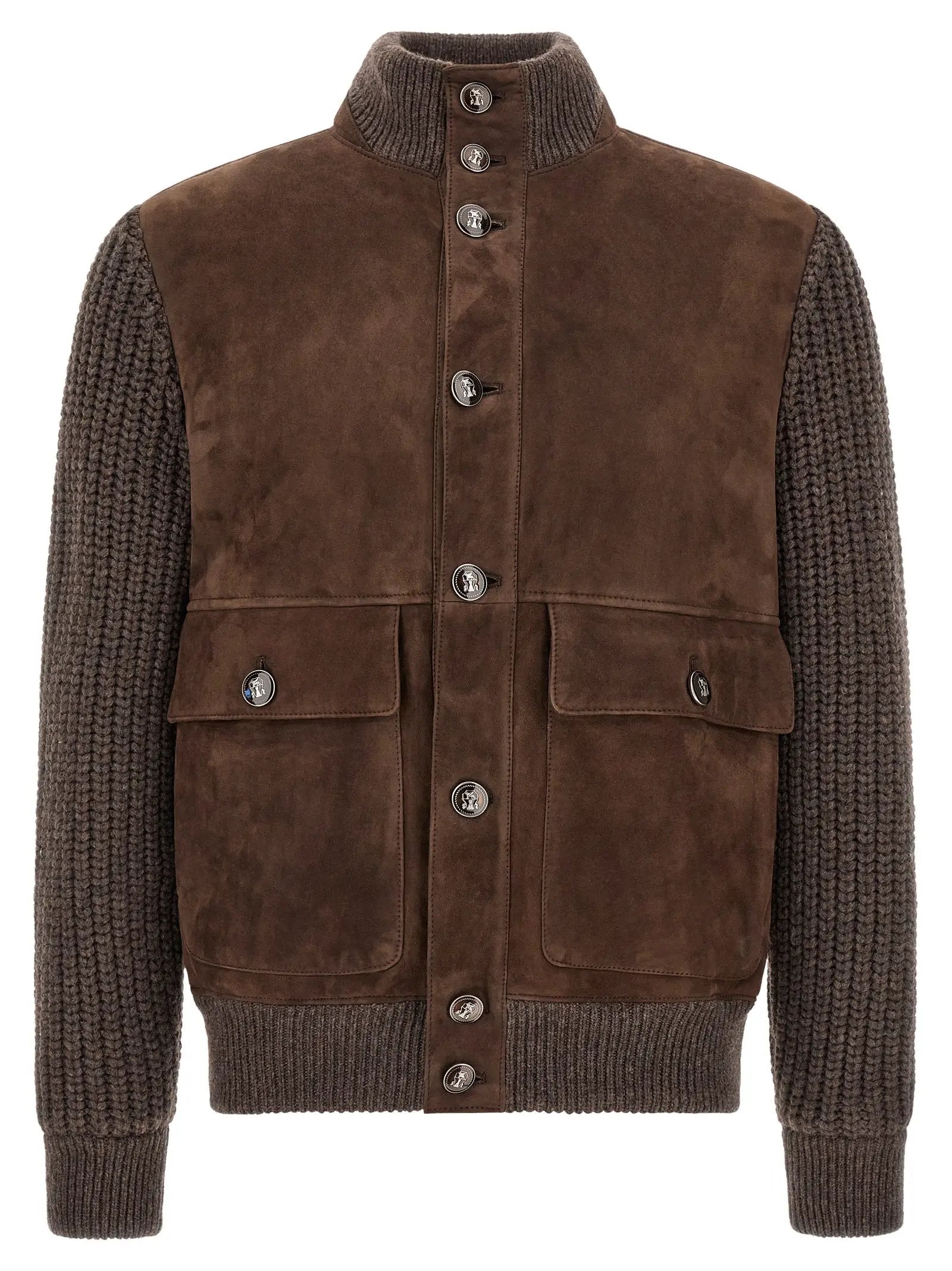 Brunello Cucinelli Brunello Cucinelli Brown Lamb Leather Leather Jacket