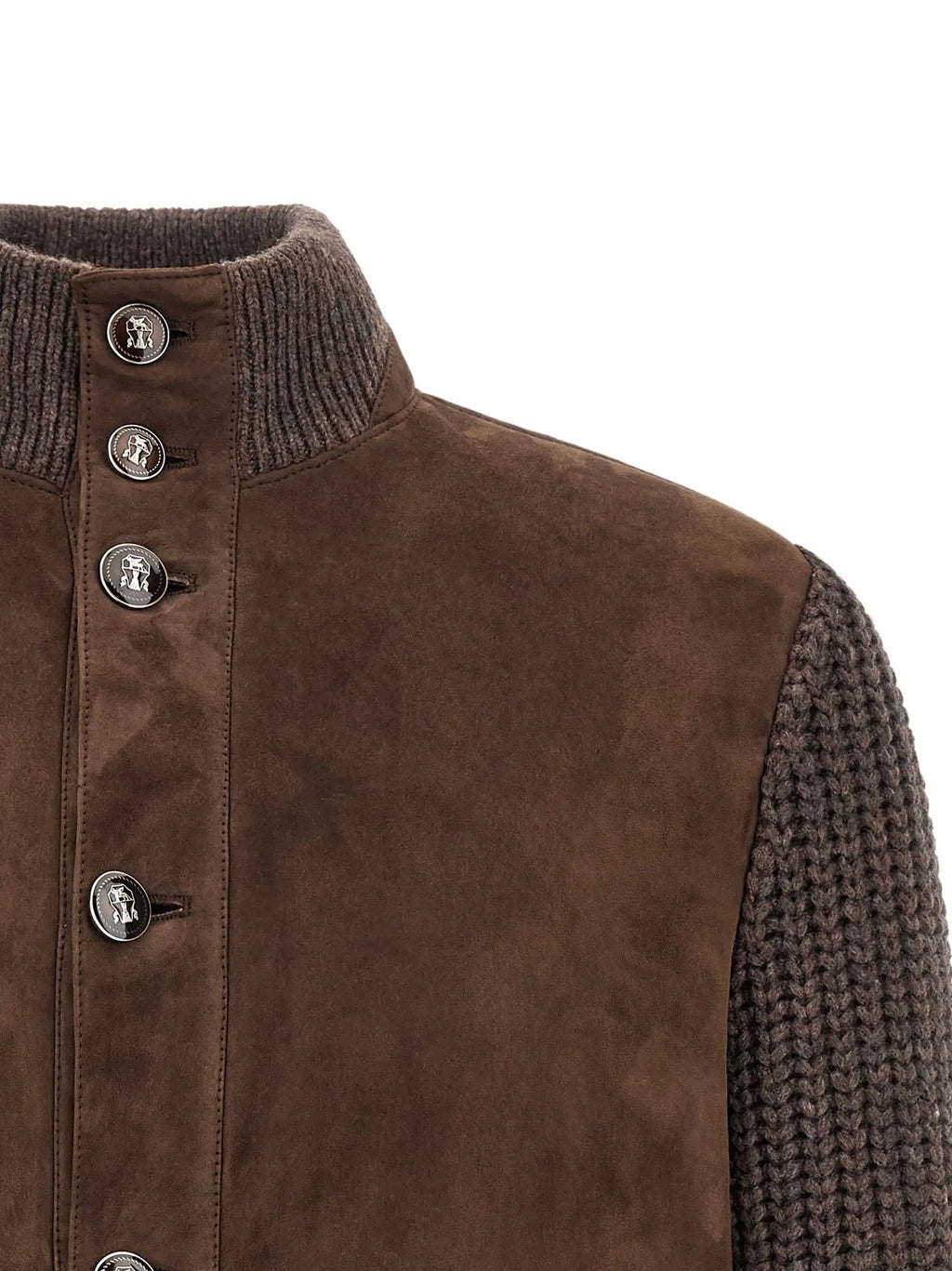 Brunello Cucinelli Brunello Cucinelli Brown Lamb Leather Leather Jacket