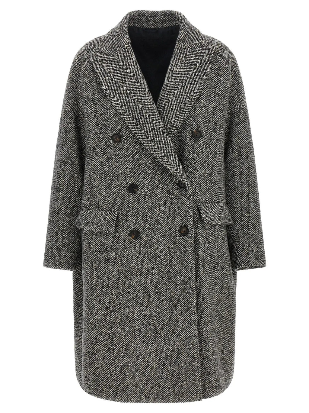 Brunello Cucinelli Brunello Cucinelli Gray Virgin Wool Coat
