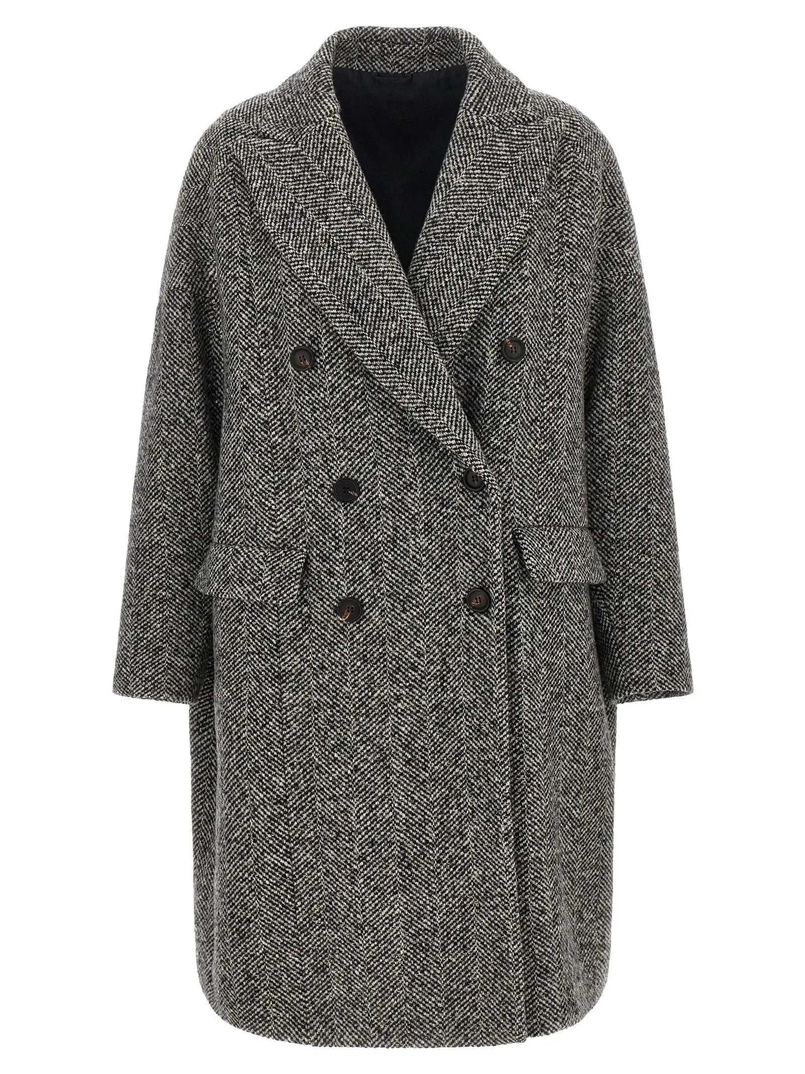 Brunello Cucinelli Brunello Cucinelli Gray Virgin Wool Coat