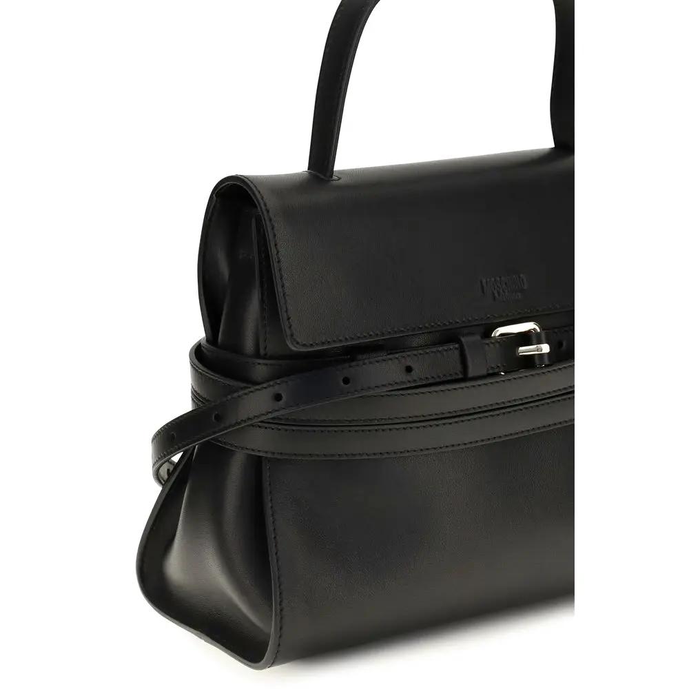 Moschino Moschino Black Calf Leather Bos Taurus Shoulder Bag