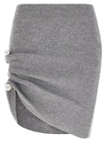 Giuseppe Di Morabito Giuseppe Di Morabito Gray Virgin Wool Long Skirt
