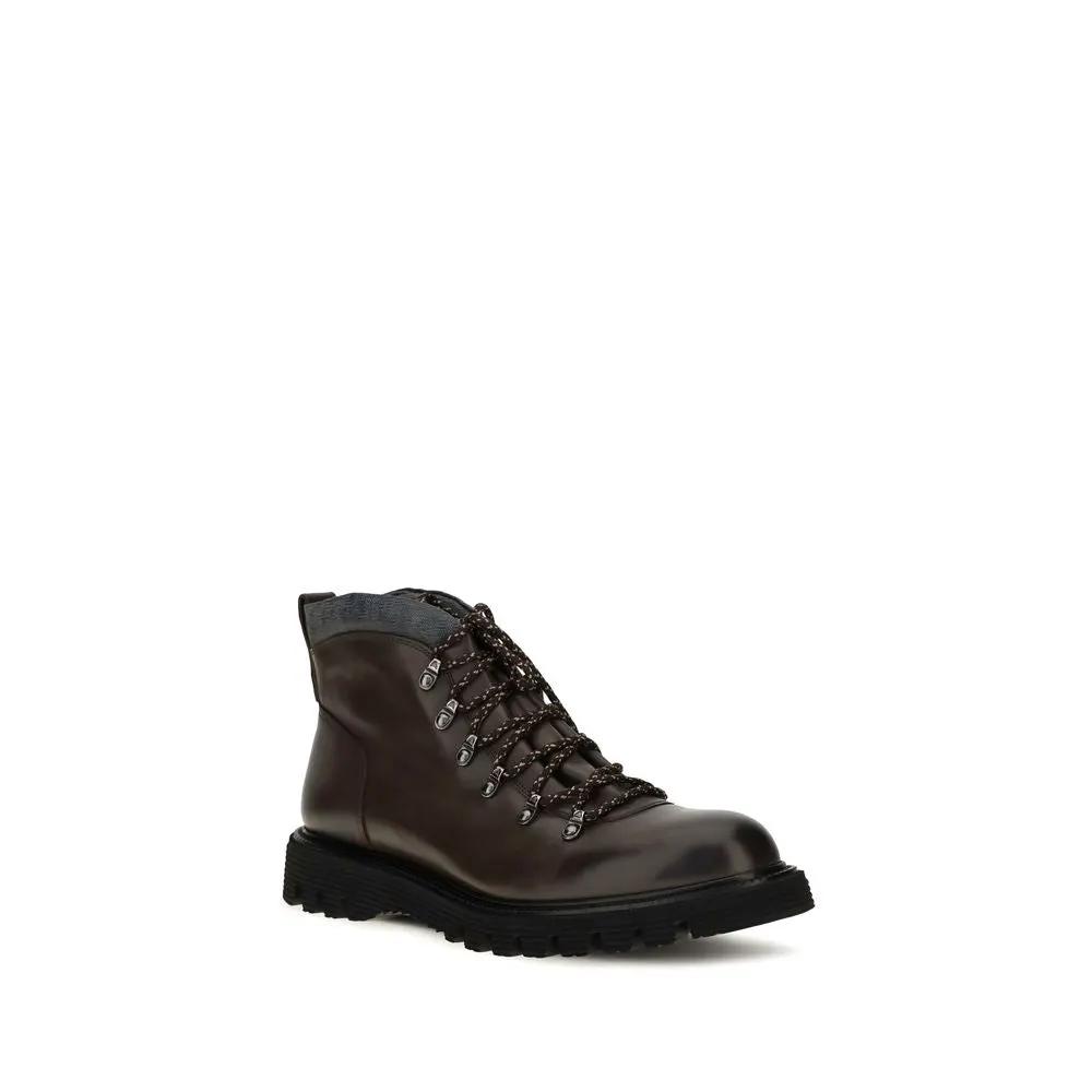 Bottes à lacets Fratelli Rossetti en cuir de veau marron Bos Taurus