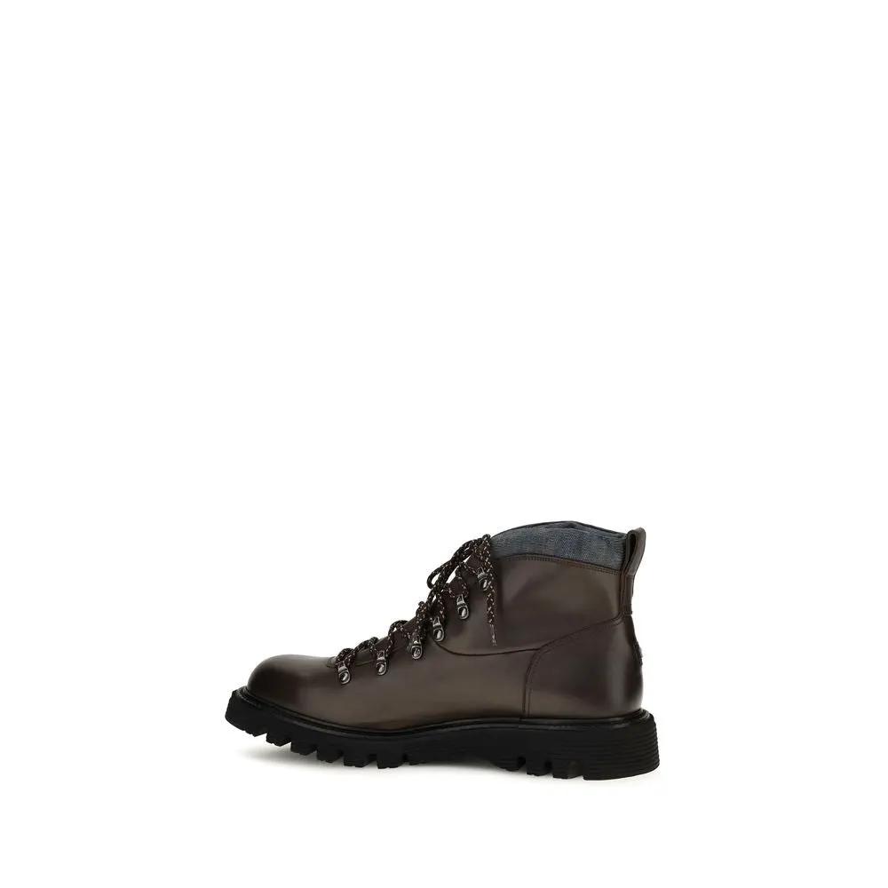 Bottes à lacets Fratelli Rossetti en cuir de veau marron Bos Taurus