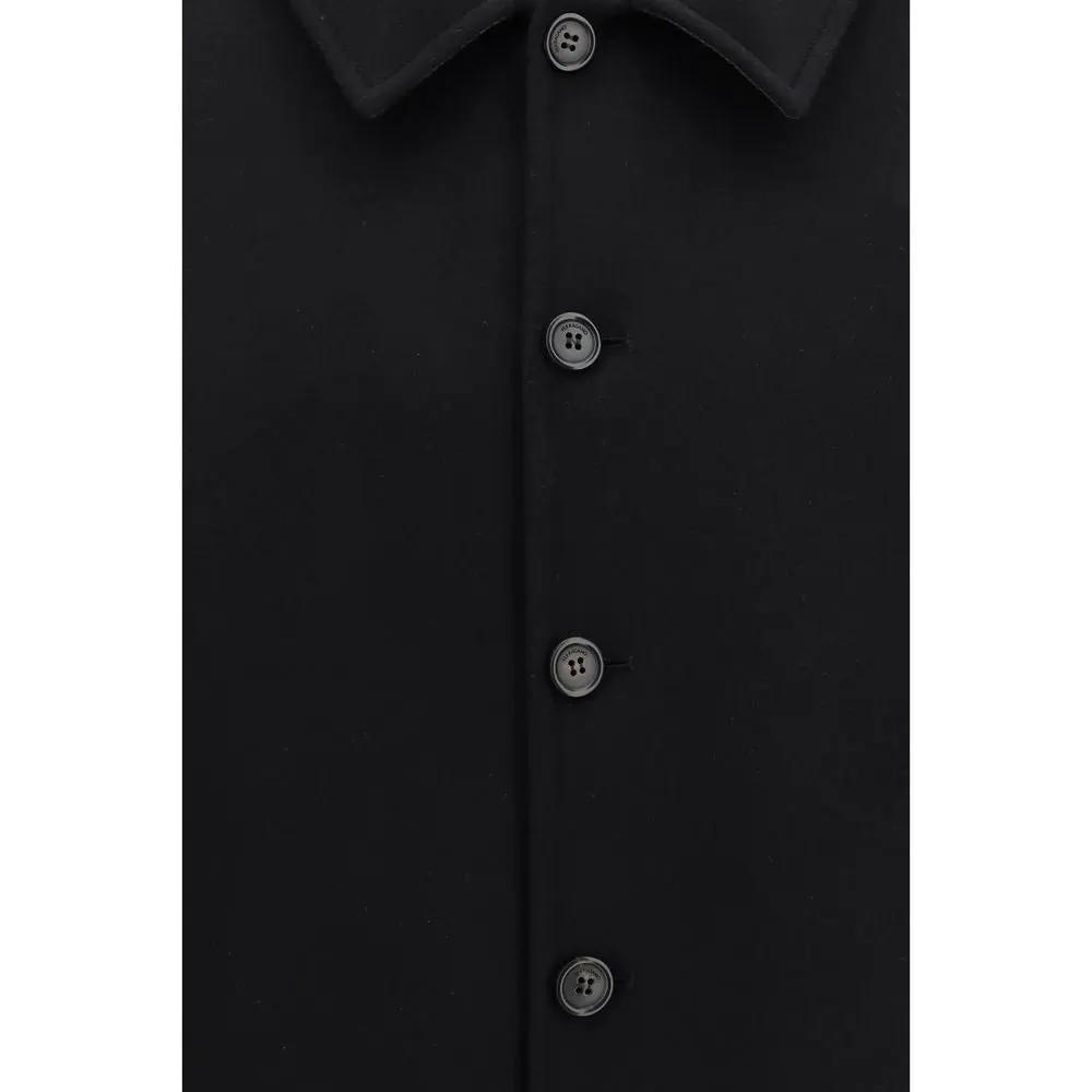 Ferragamo Ferragamo Black Wool Oves Aries Biker Jacket
