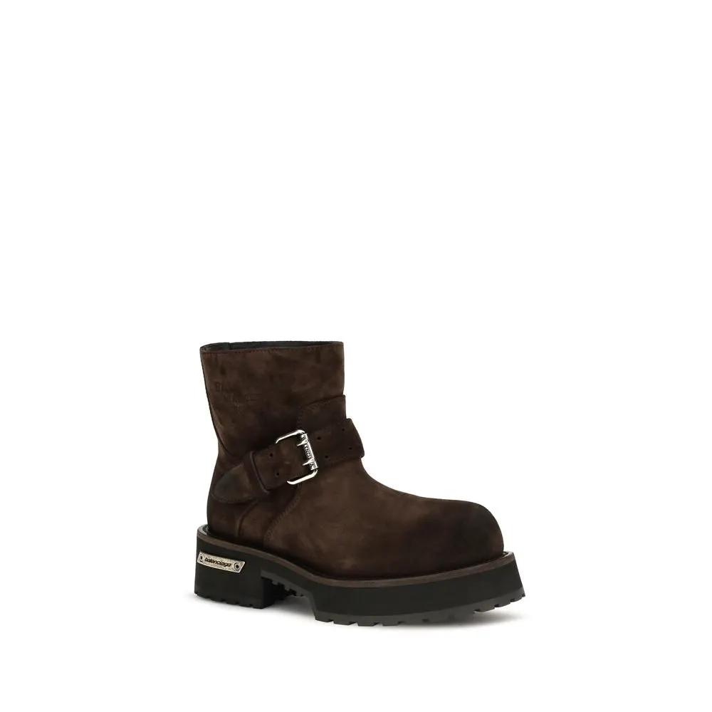 Balenciaga Balenciaga Brown Calf Leather Bos Taurus Ankle Boots